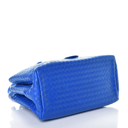 Bottega Veneta Light Calf Intrecciato Small Roma Signal Blue 5 of 9