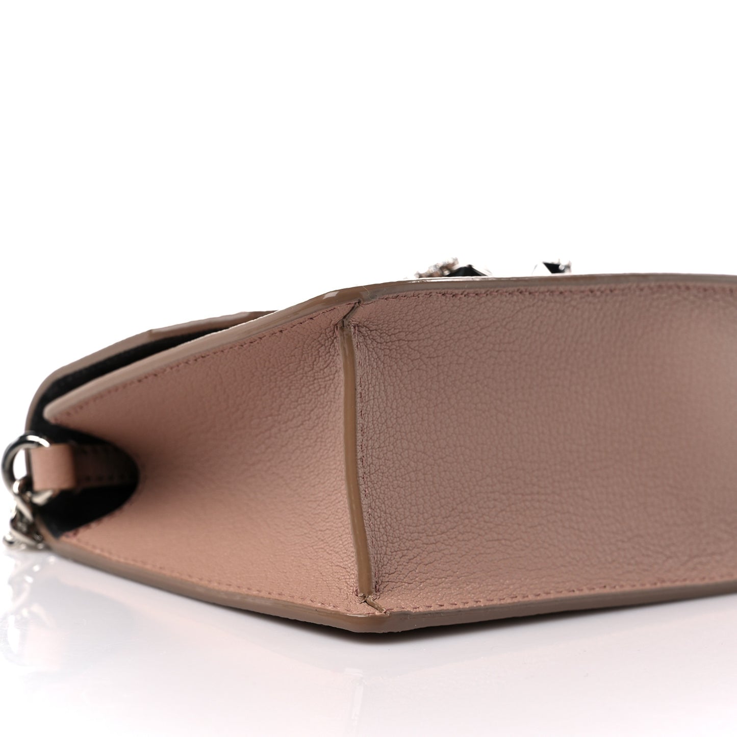 Calfskin Crystal Embellished Small Madeline Crossbody Bag Powder Pink
