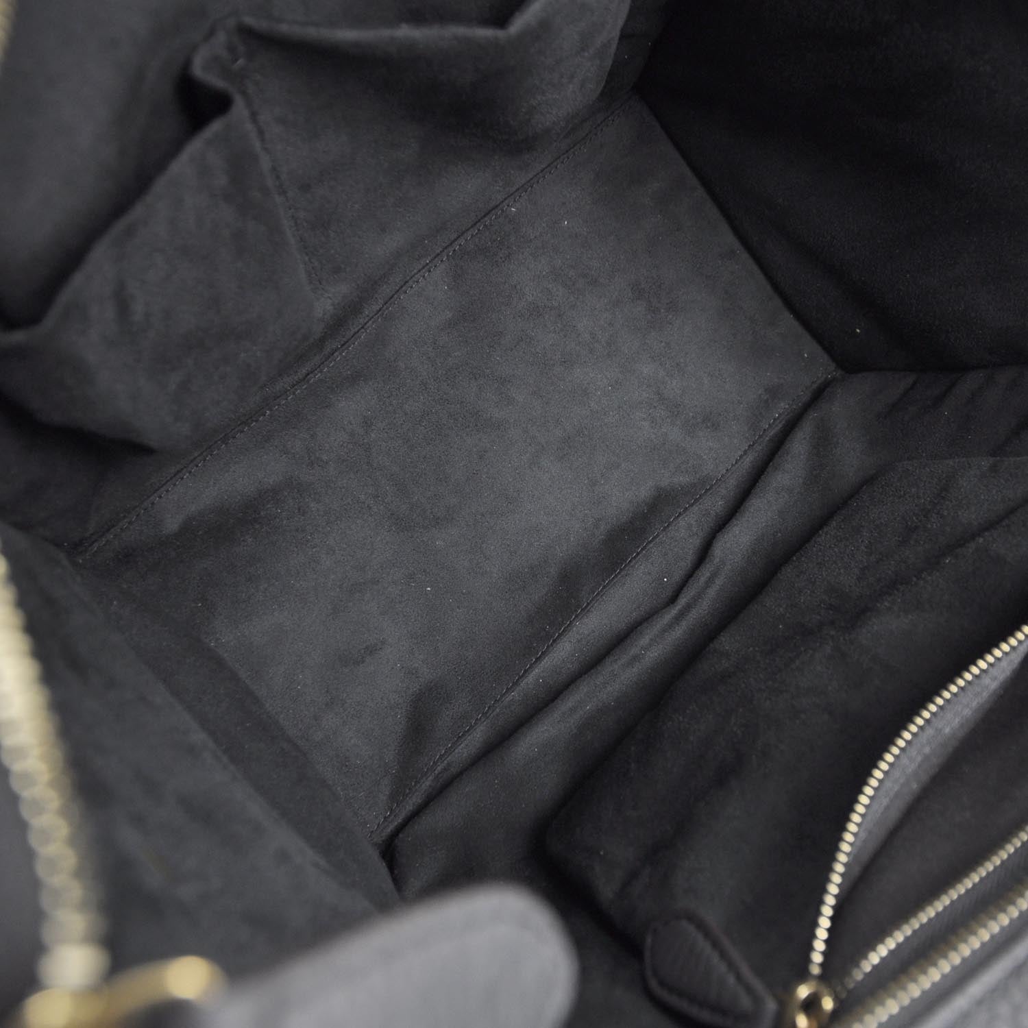 Celine Pebbled Leather Mini Luggage Bag Anthracite 6 of 9