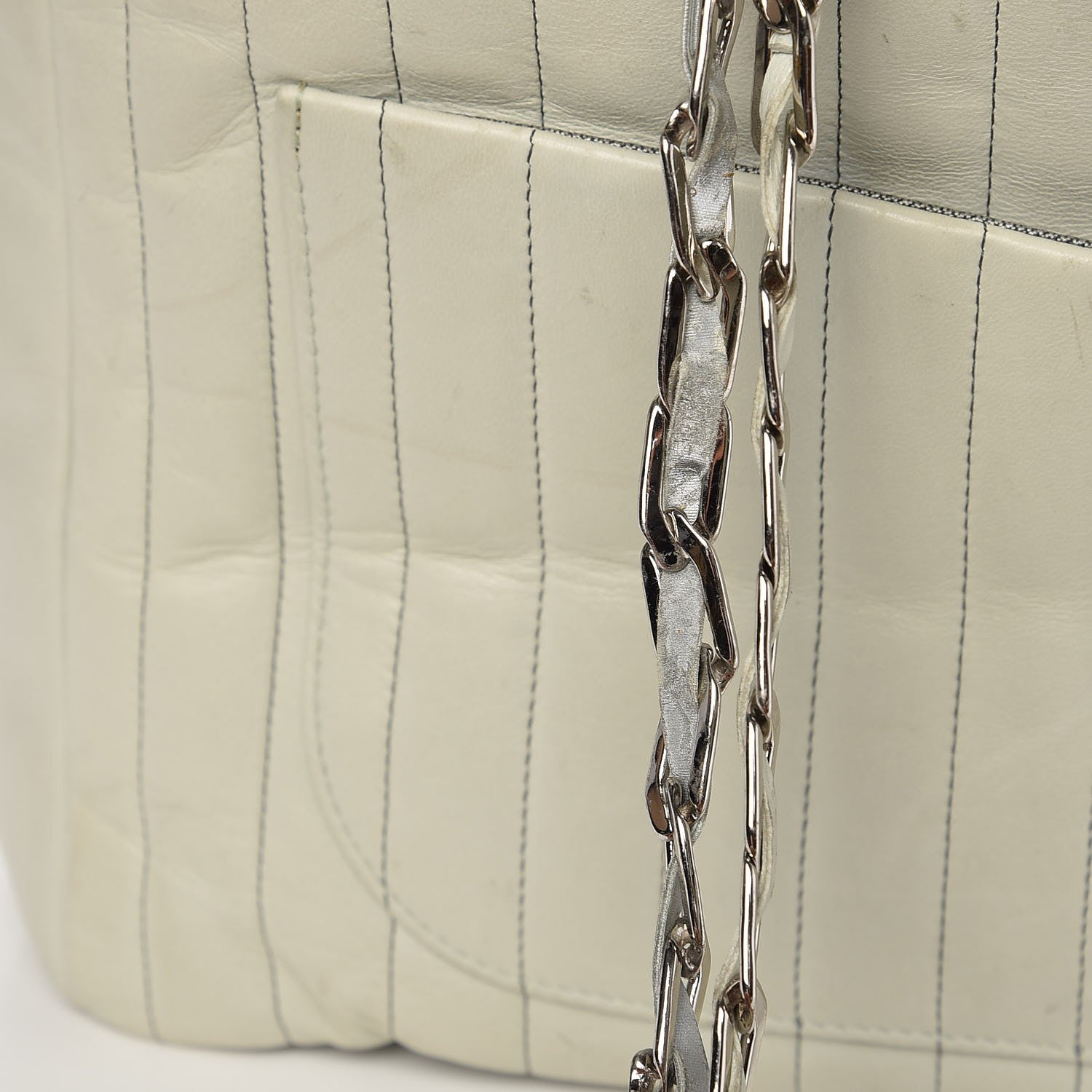 Chanel Lambskin Vertical Quilted Large Mademoiselle Tote Light Green 15 of 15