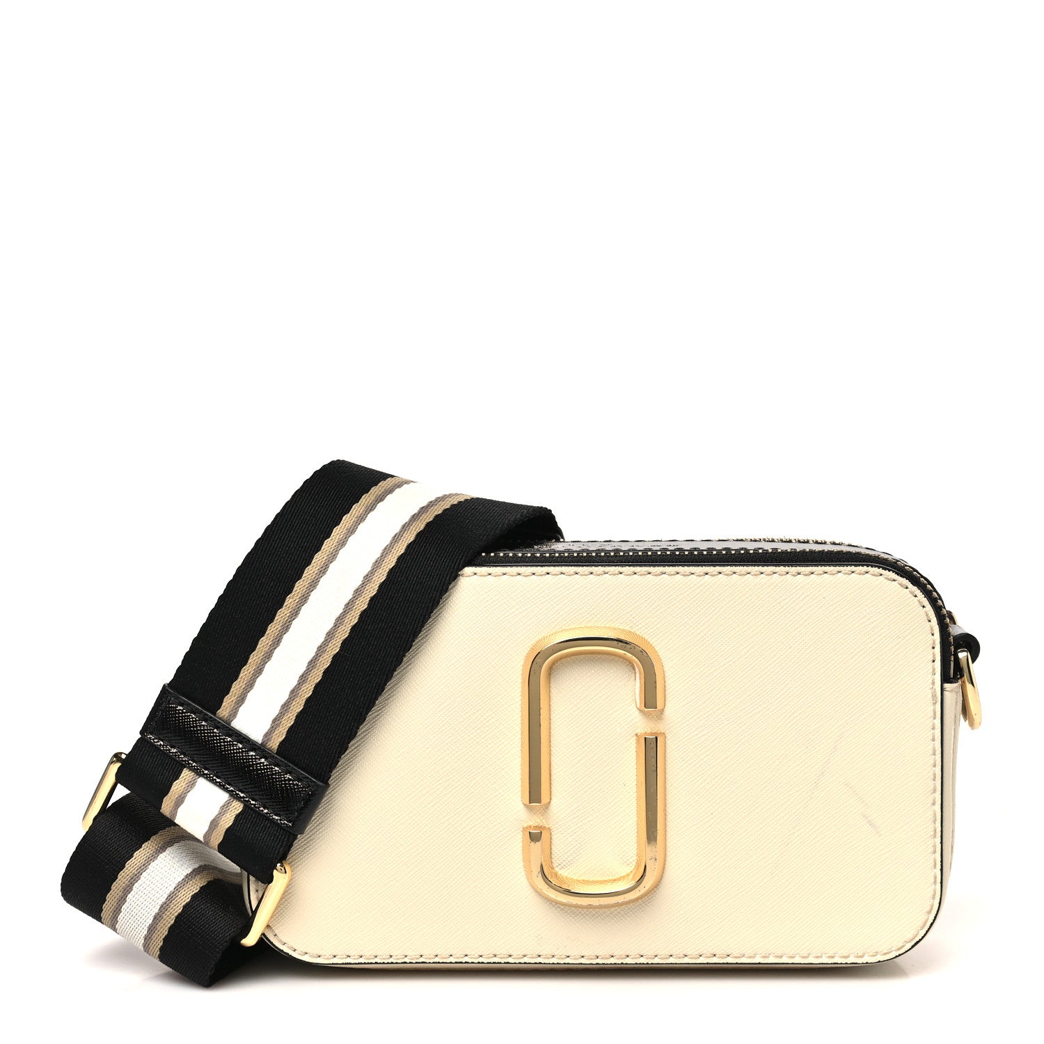 Marc Jacobs Saffiano Small Snapshot Camera Bag Cloud White Multicolor 1 of 12