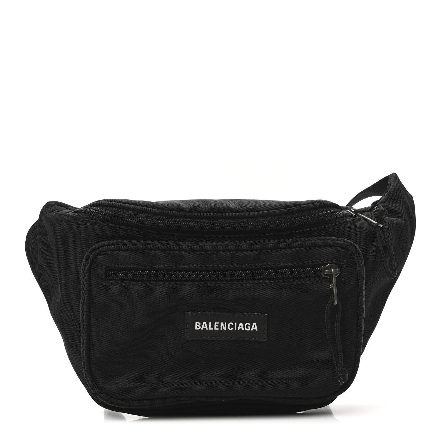 Balenciaga Nylon Canvas Logo Explorer Beltpack Black White 1 of 10