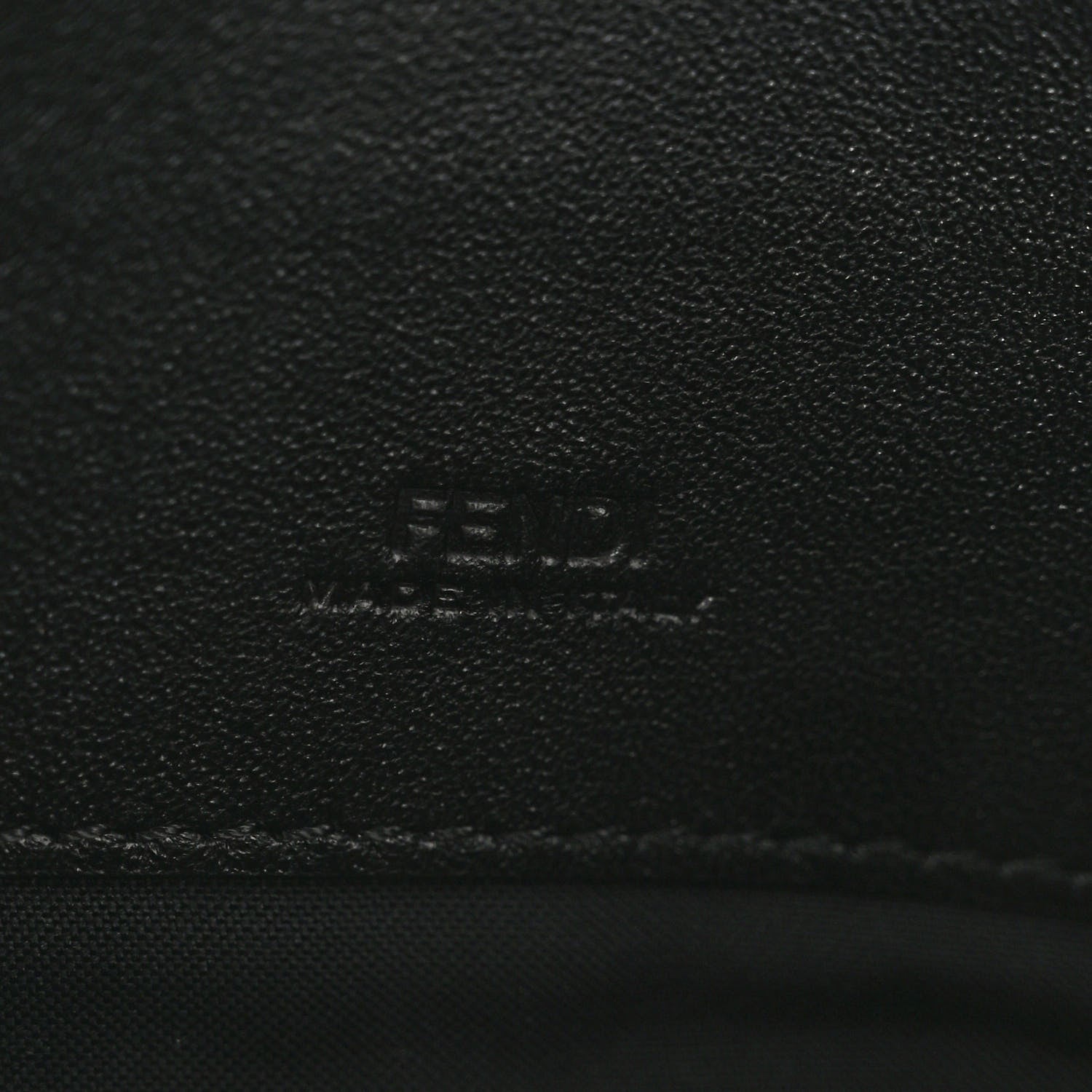 Fendi Nappa FF 1974 Embossed Phone Baguette Black 6 of 9