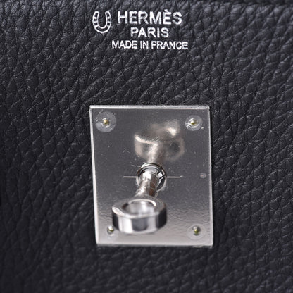 Hermes Togo Horseshoe Birkin 30 Black Etoupe 11 of 33