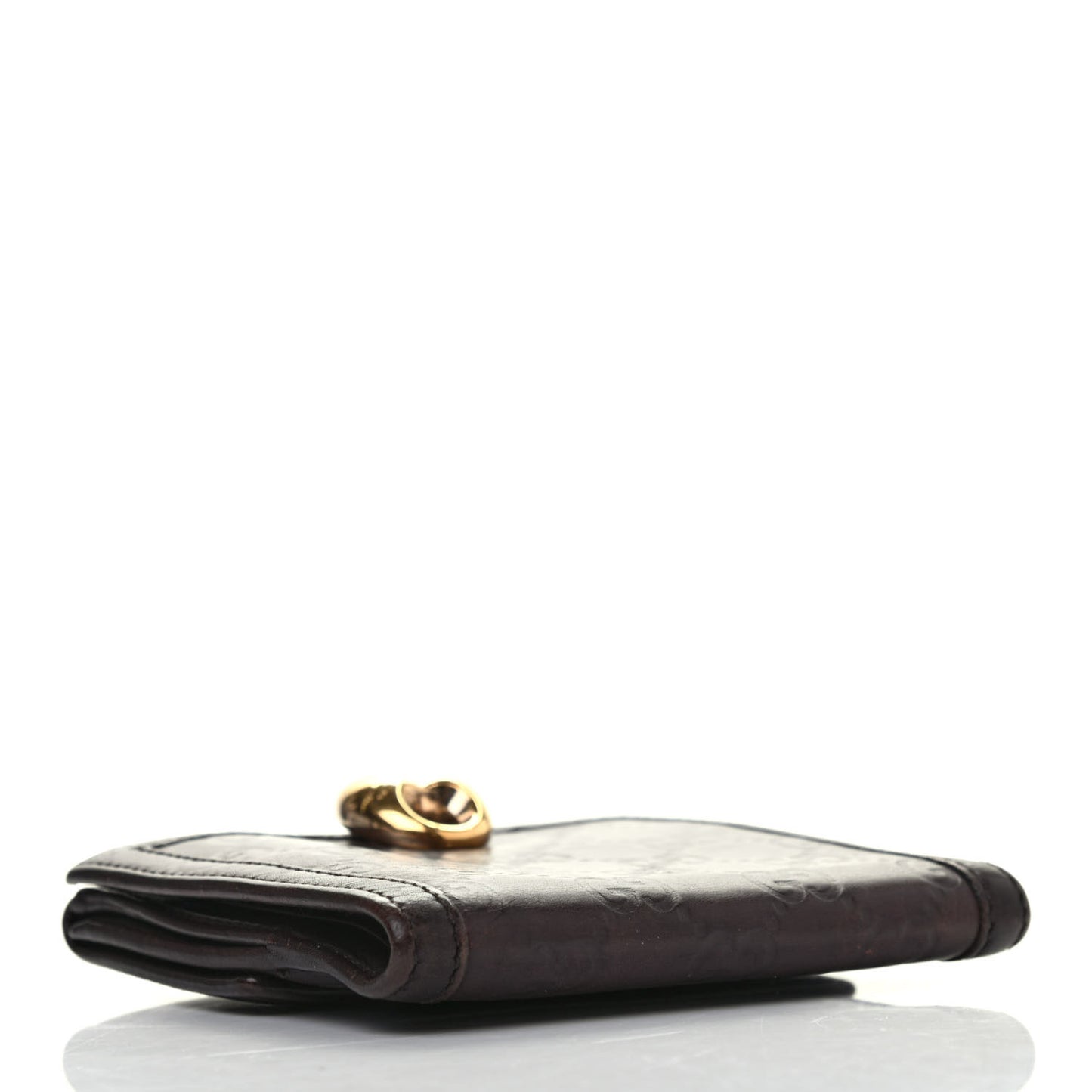 Guccissima Wave French Wallet Dark Brown