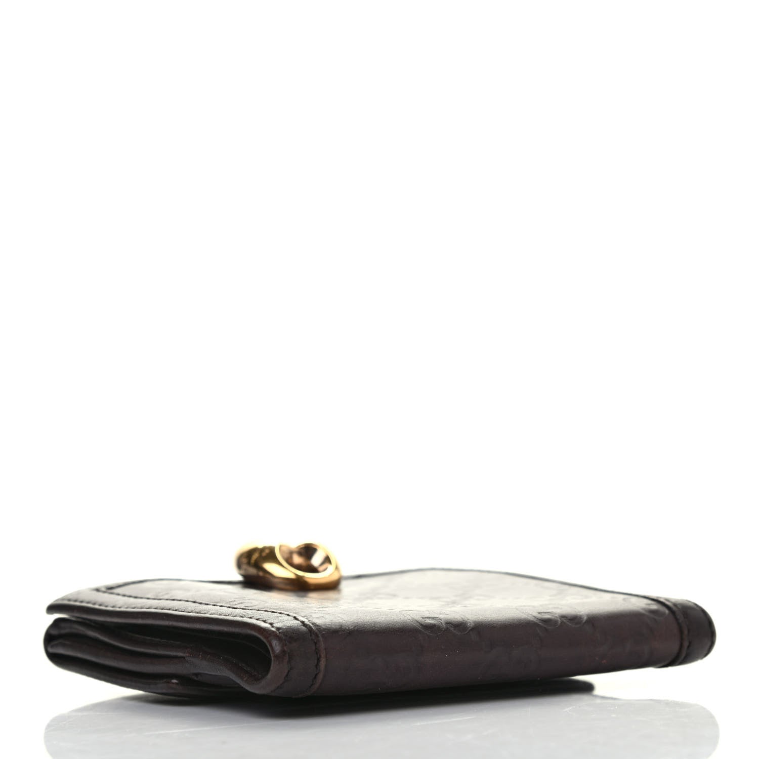Gucci Guccissima Wave French Wallet Dark Brown 3 of 4