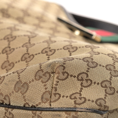 Gucci Monogram Large New Ladies Web Hobo Dark Brown 15 of 21