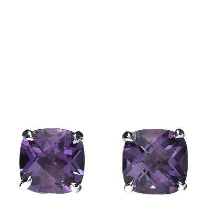 Tiffany Sterling Silver Amethyst Sparklers Stud Earrings 1 of 3
