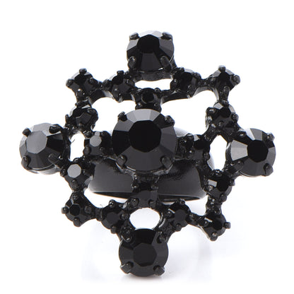 Saint Laurent Crystal Ring 7 Black 1 of 6