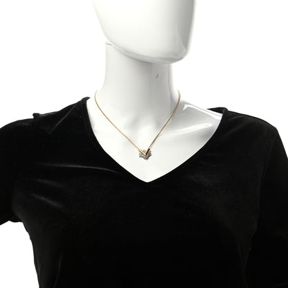 Louis Vuitton Crystal Essential Glory LV Necklace Gold 2 of 6