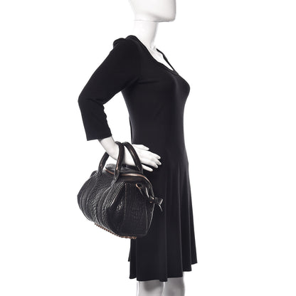 Alexander Wang Pebbled Lambskin Mini Rockie Black Rose Gold Hardware 3 of 12