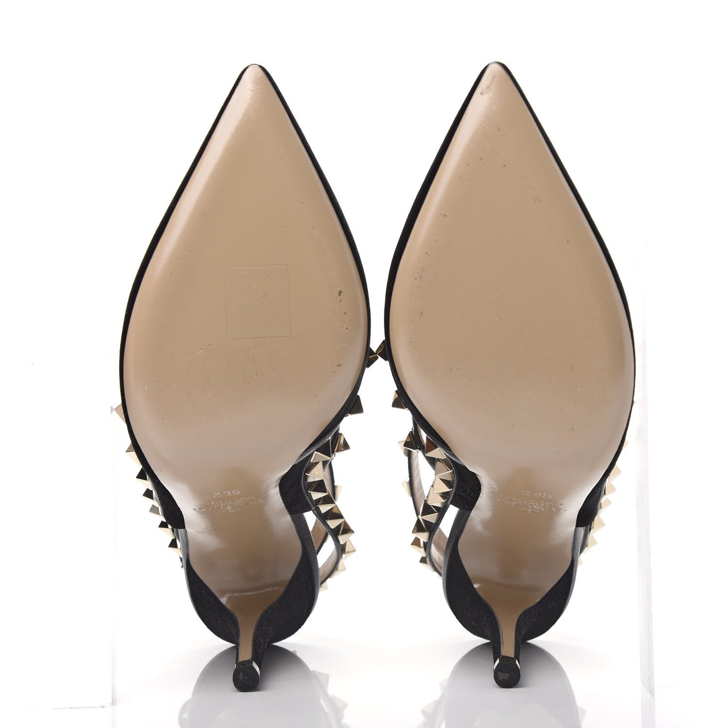 Valentino Garavani Velvet Rockstud Ankle Strap Pumps 36.5 Black 6 of 11
