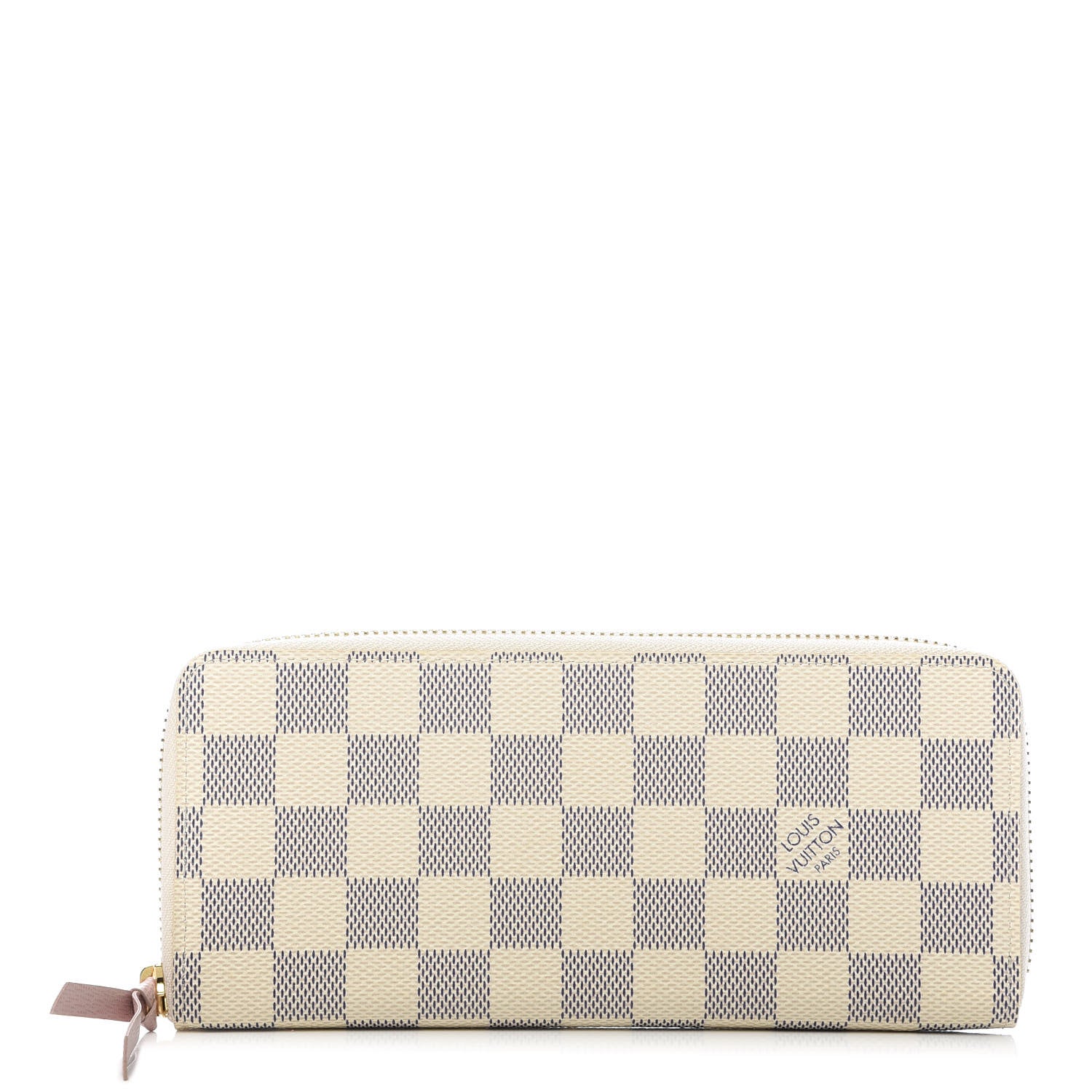 Louis Vuitton Damier Azur Clemence Wallet Rose Ballerine 1 of 8