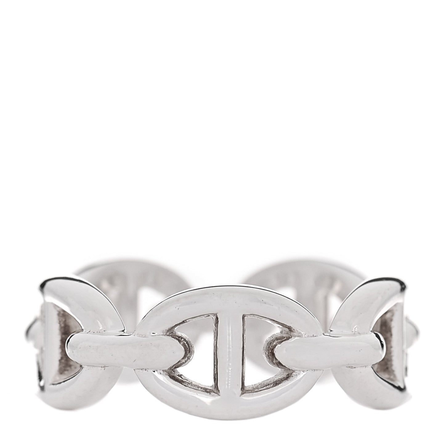 Sterling Silver PM Chaine d'Ancre Enchainee Band Ring 52 6