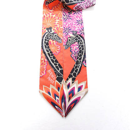 Hermes Silk The Three Graces Twilly Vermillion Fuchsia 2 of 4