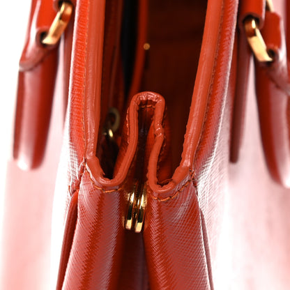Prada Saffiano Vernice Parabole Tote Arancio 12 of 20