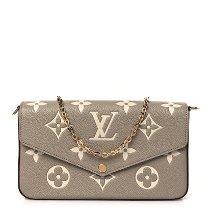 Louis Vuitton Empreinte Monogram Giant Felicie Pochette Tourterelle Creme 1 of 11