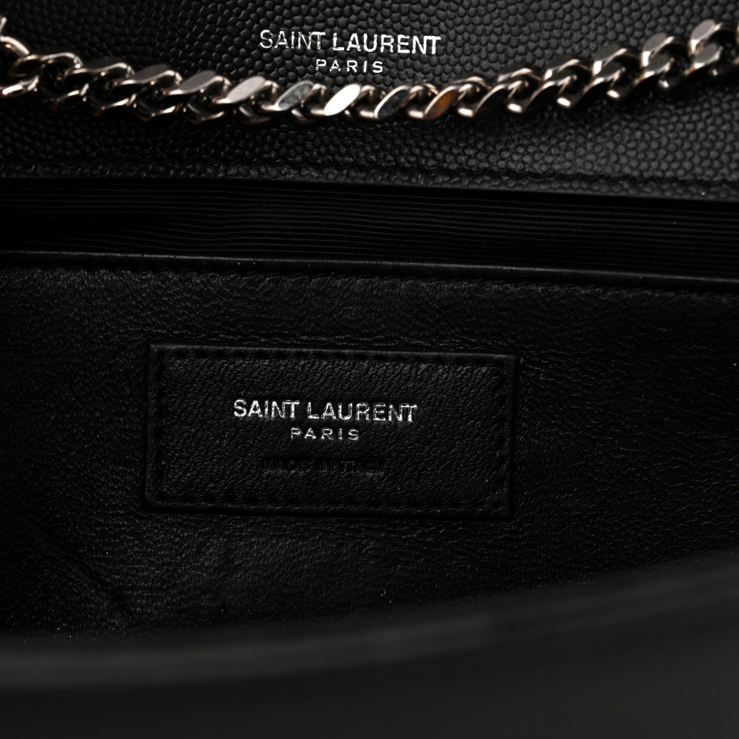 Grain De Poudre Medium Classic Monogram Kate Satchel Black