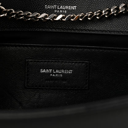 Saint Laurent Grain De Poudre Medium Classic Monogram Kate Satchel Black 6 of 12