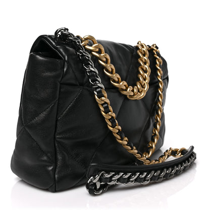 Chanel Lambskin Quilted Large Chanel 19 Flap Black 3 of 9