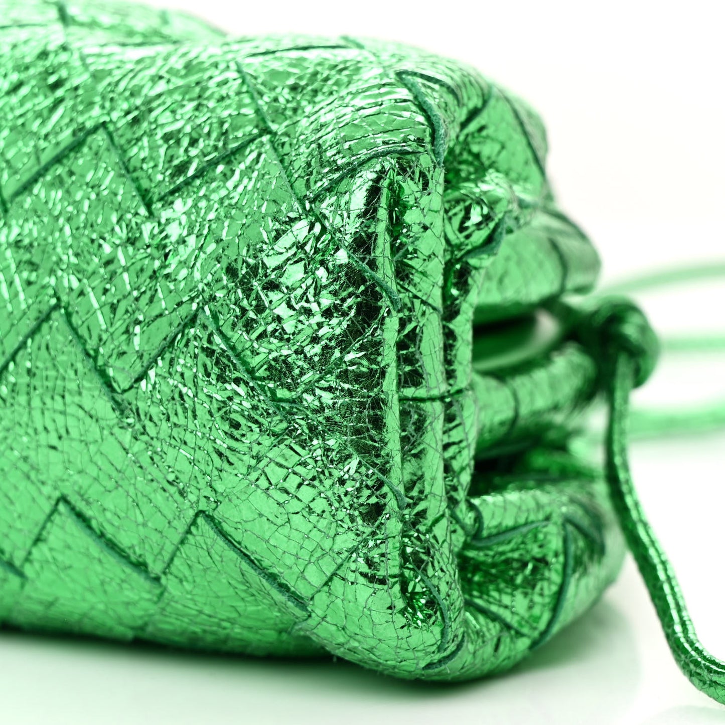 Metallic Nappa Intrecciato The Mini Pouch Parakeet