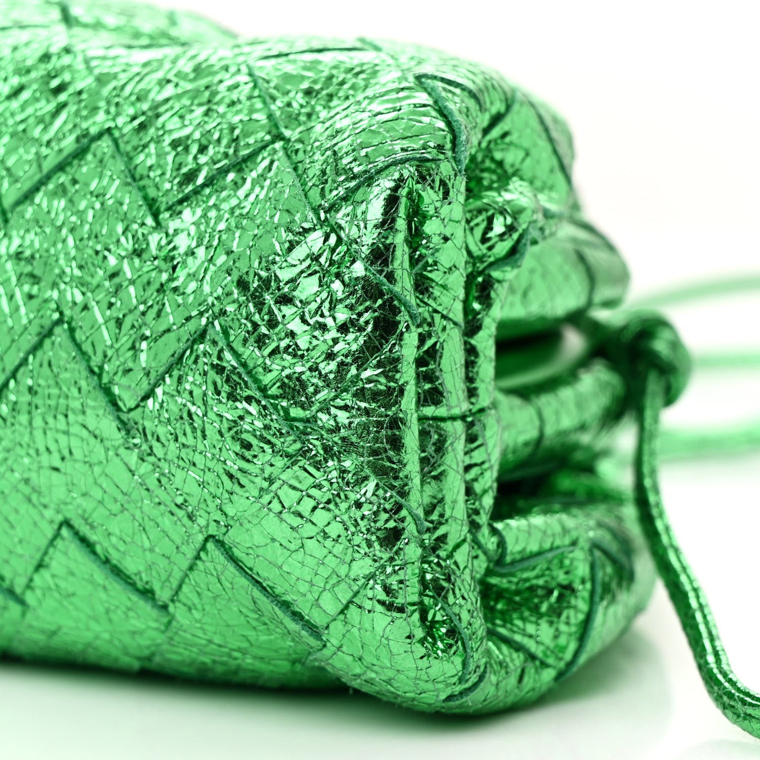 Bottega Veneta Metallic Nappa Intrecciato The Mini Pouch Parakeet 10 of 10