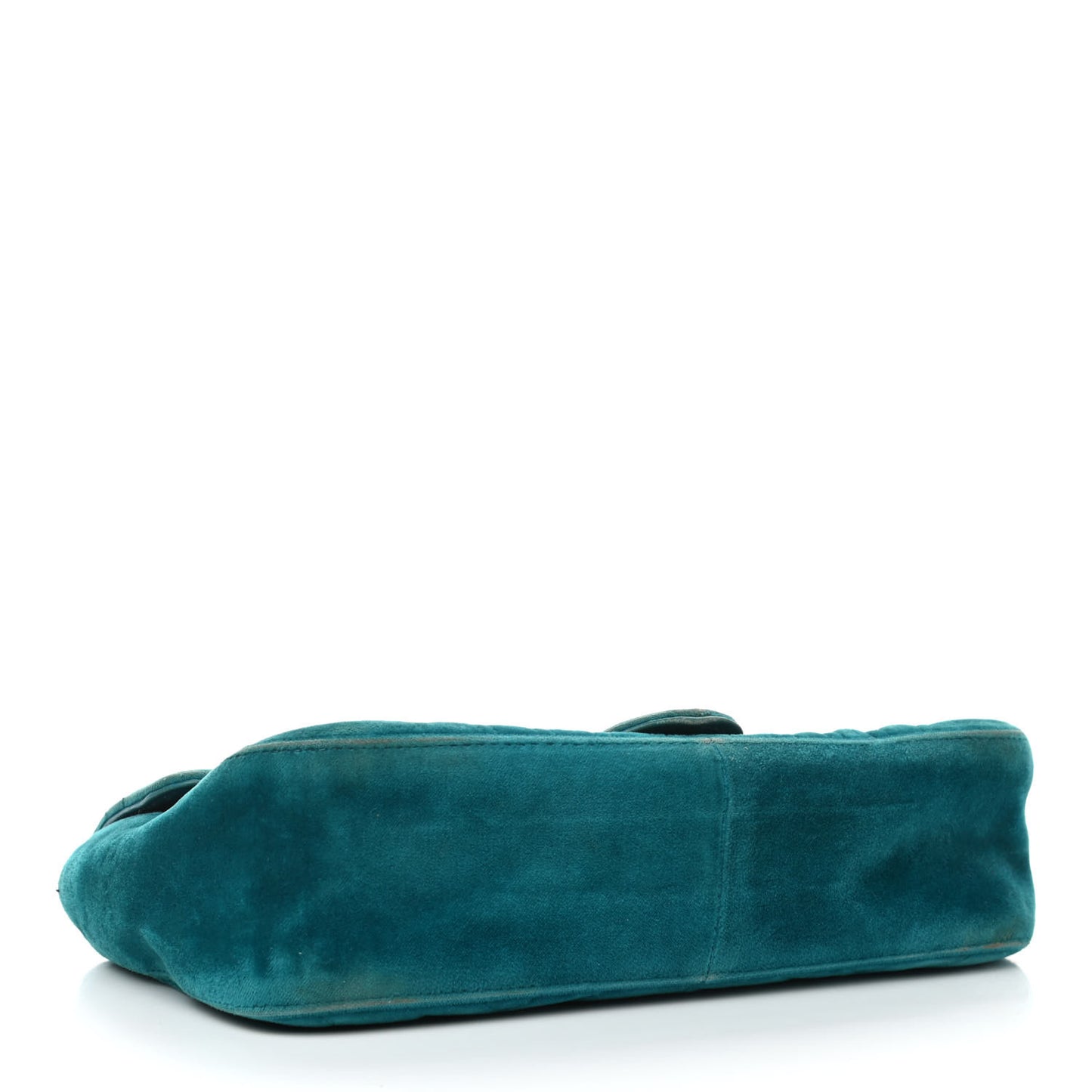 Velvet Matelasse Small GG Marmont Shoulder Bag Pavone Cyan