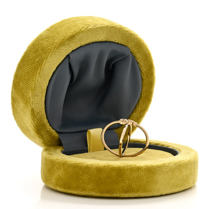 Gucci 18K Yellow Gold Diamond Running G Cross Ring 55 7.25 6 of 6