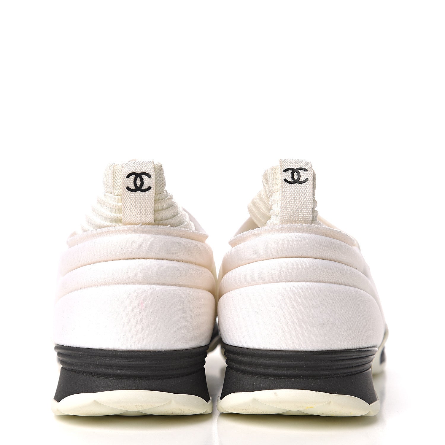 Chanel Stretch Fabric CC Sneakers 39 White 12 of 13