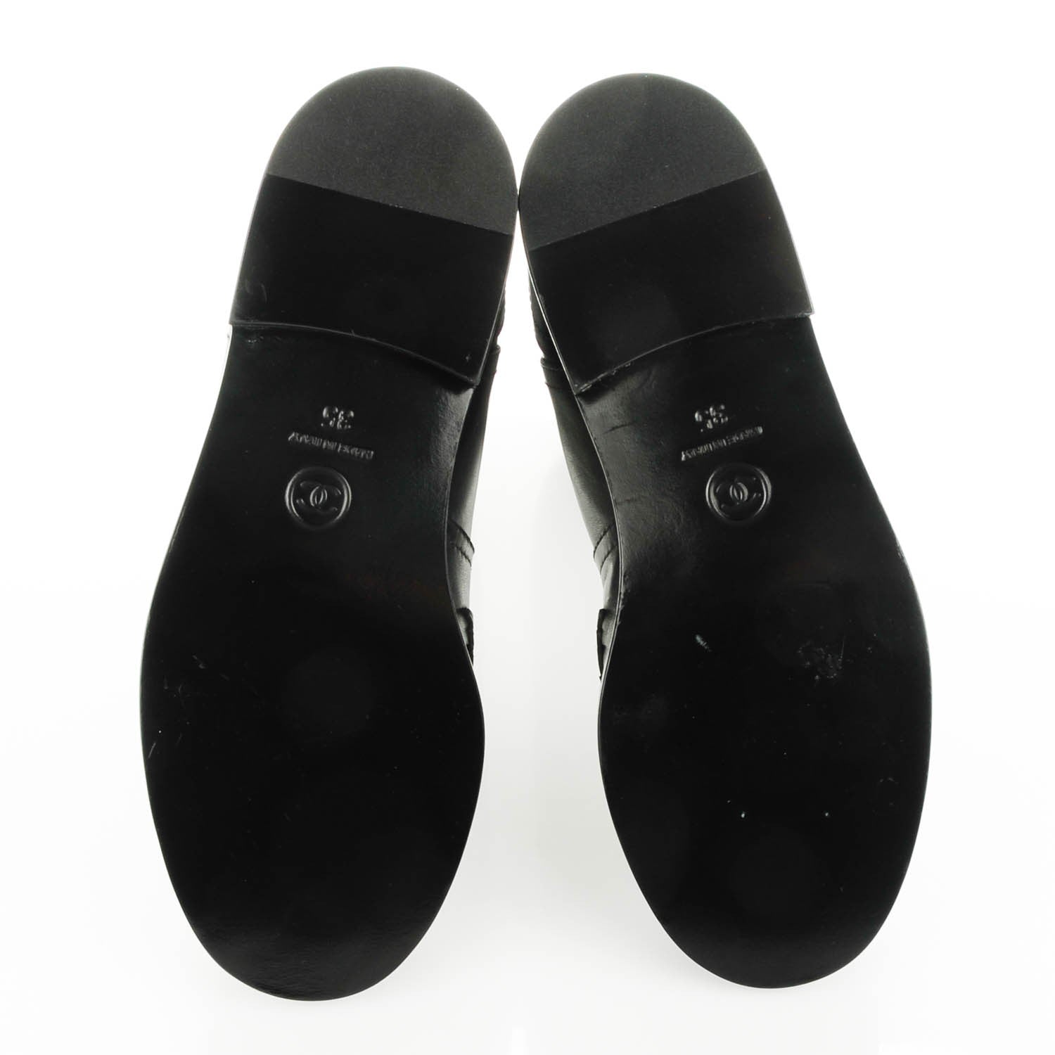 Chanel Calfskin Embroidered Western Boots 35 Black 5 of 7
