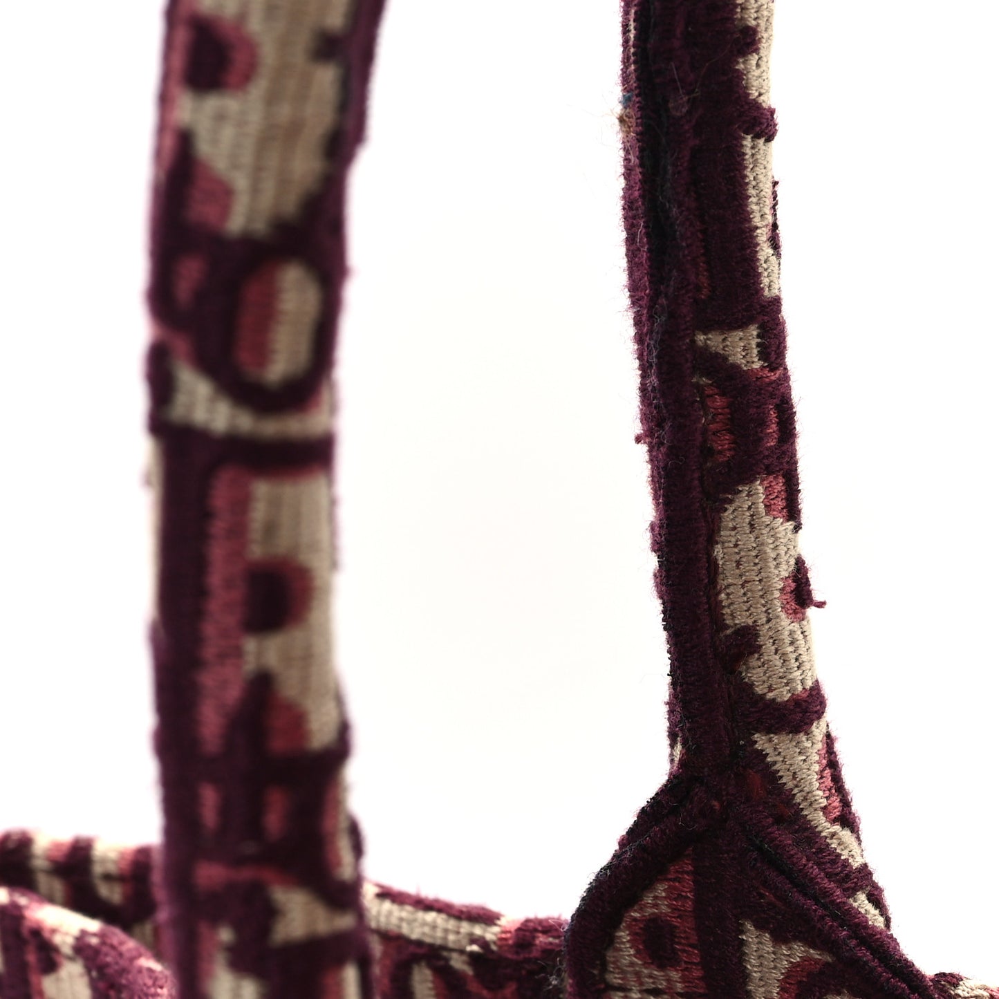 Oblique Large Book Tote Burgundy Multicolor