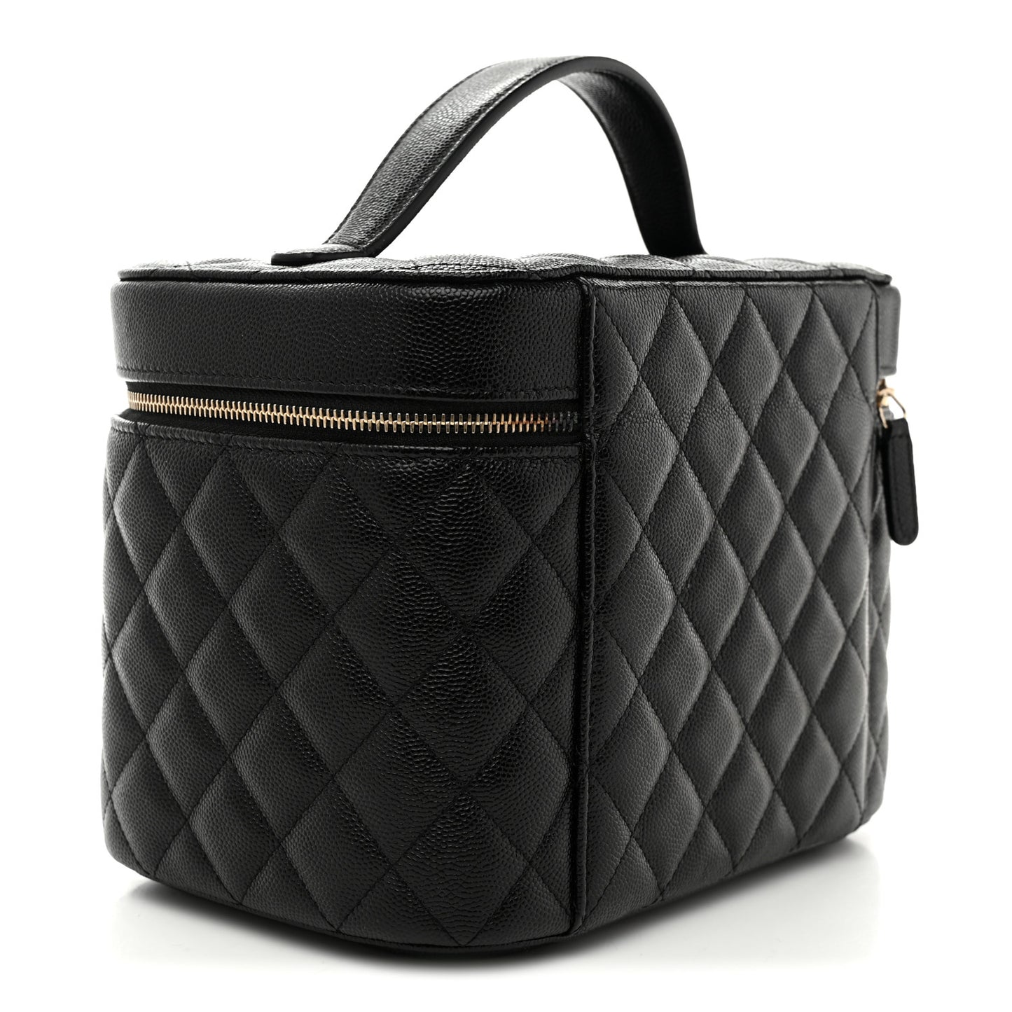 Caviar Quilted Vanity Pouch Black