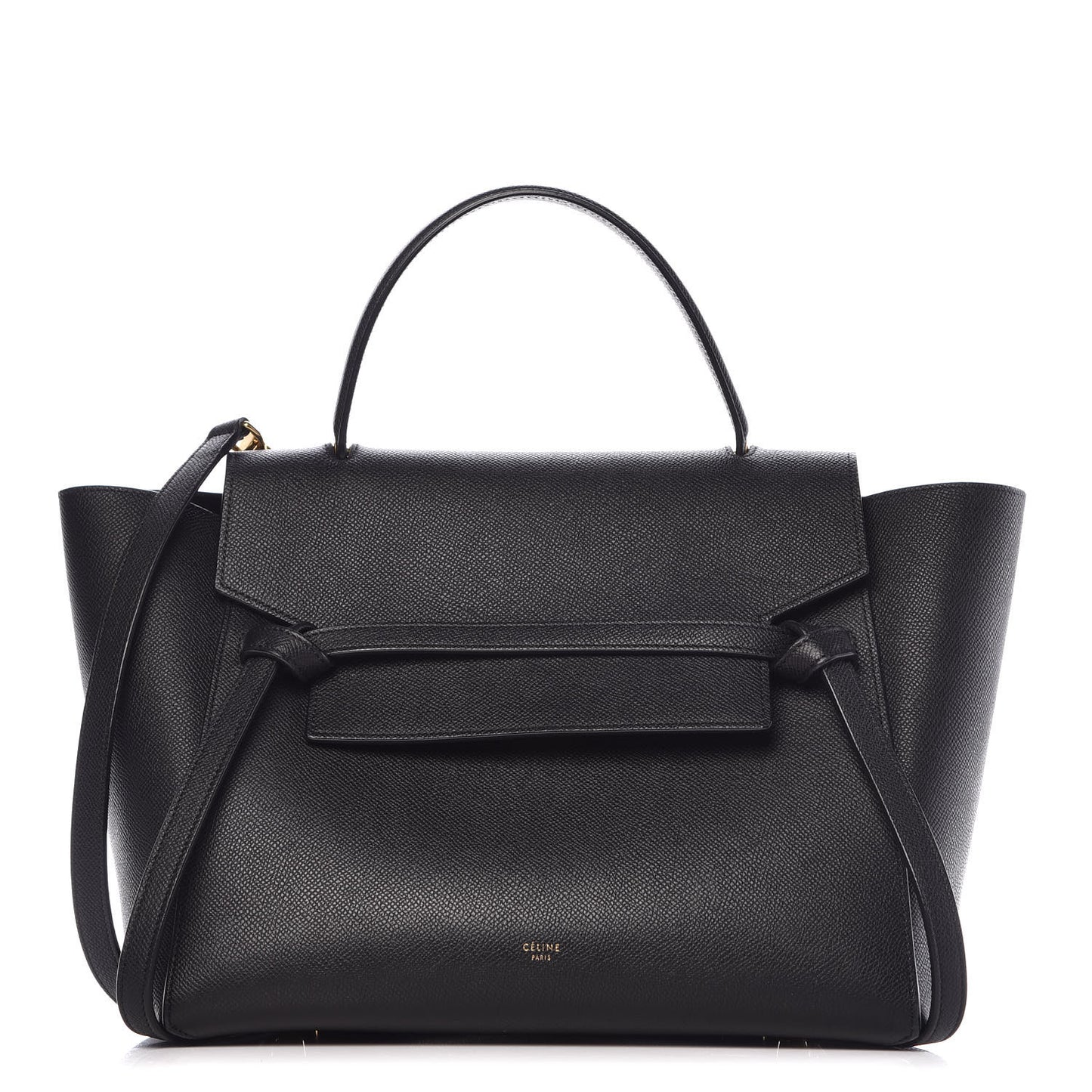 Grained Calfskin Mini Belt Bag Black