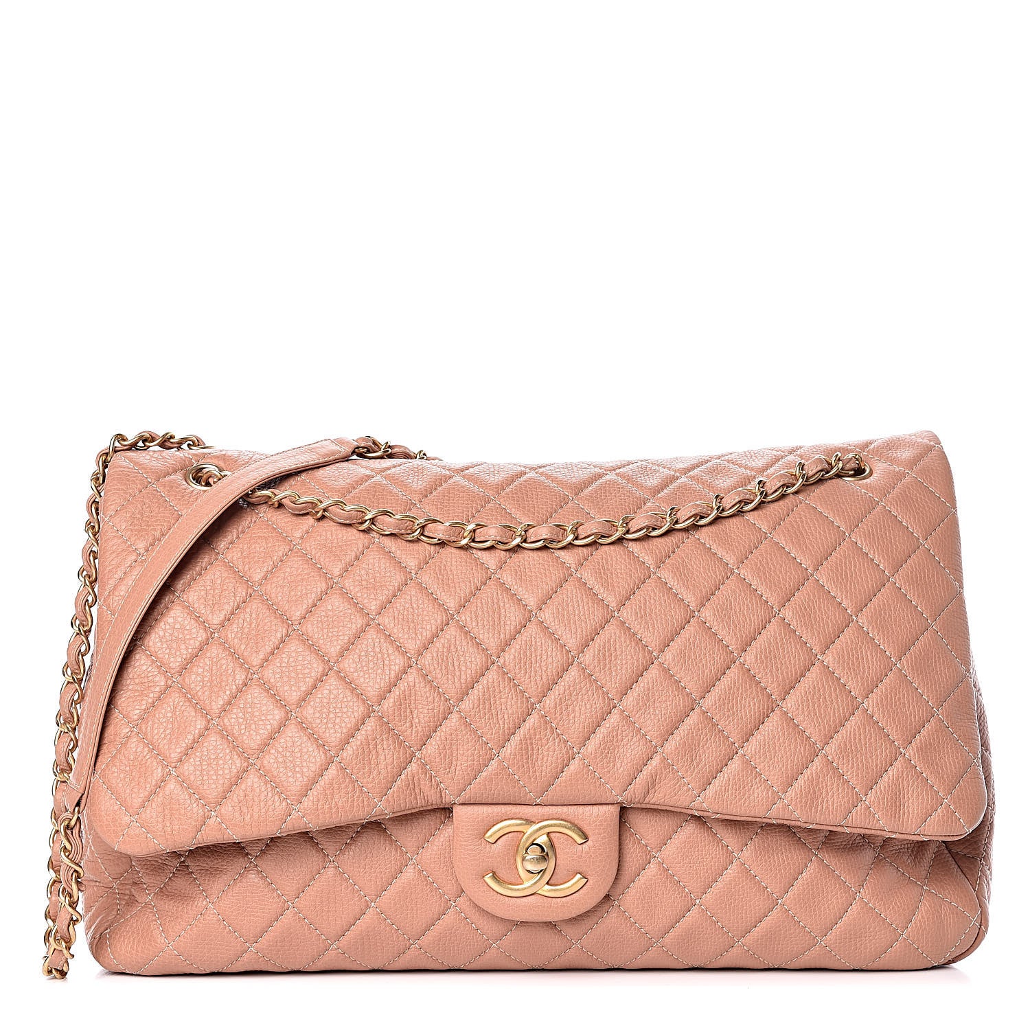 Chanel Calfskin Quilted XXL Travel Flap Bag Pink 1 of 11