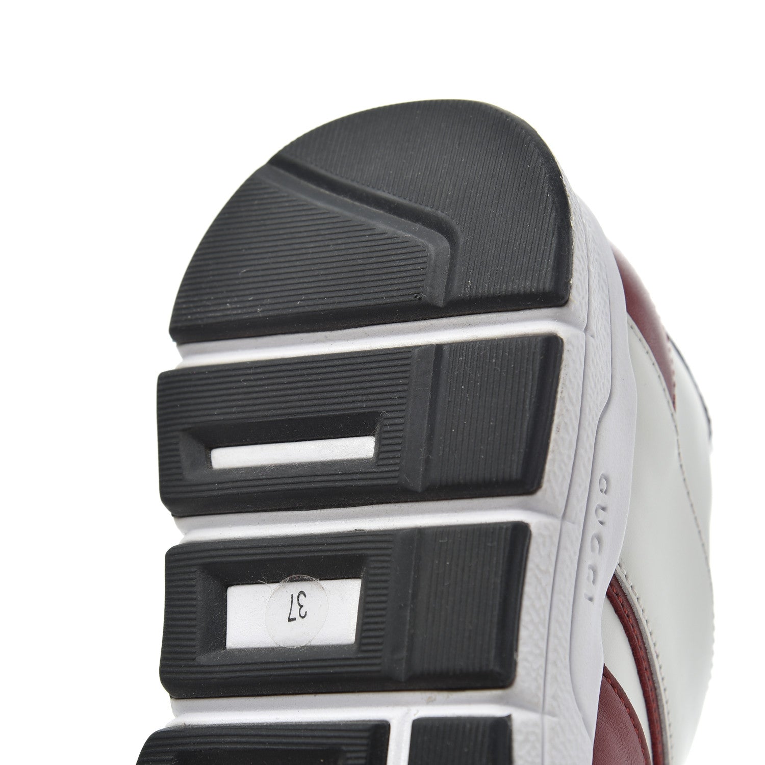 Gucci Calfskin Womens Interlocking G Sneakers 37 White Rosso 13 of 21