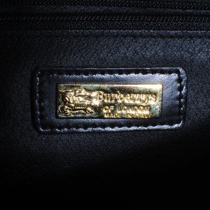 Burberry Haymarket Check Calfskin Briefcase Black 5 of 8