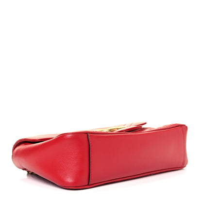 Gucci Calfskin Matelasse Small GG Marmont Shoulder Bag Hibiscus Red 4 of 9