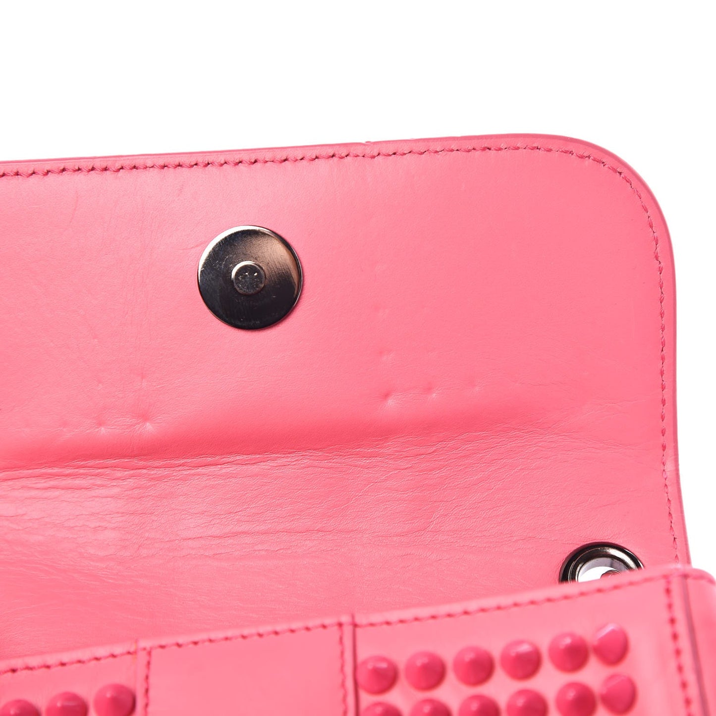Calfskin Spiked Sweety Charity Crossbody Bag Pink