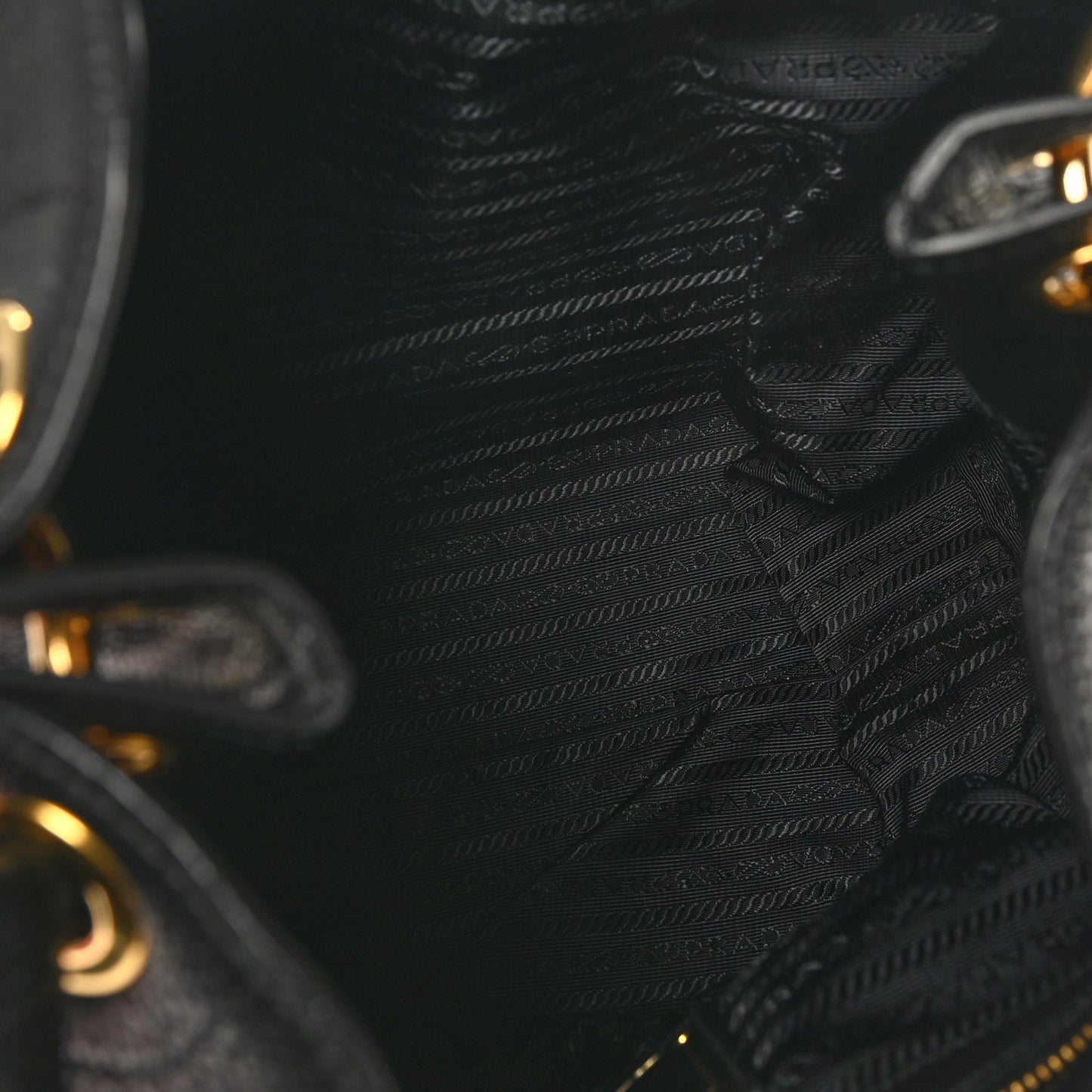 Vitello Phenix Embossed Logo Hobo Black