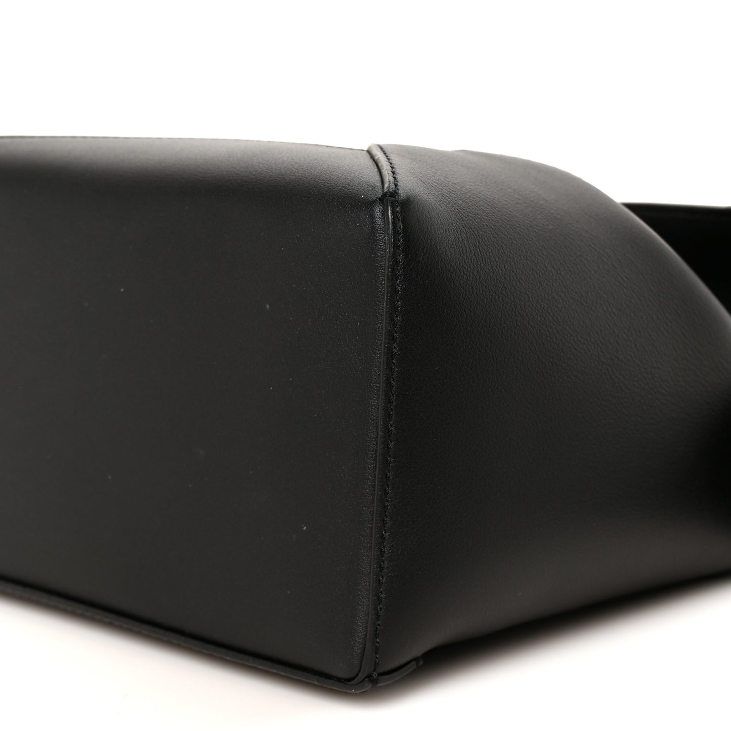Calfskin Small Puzzle Edge Bag Black