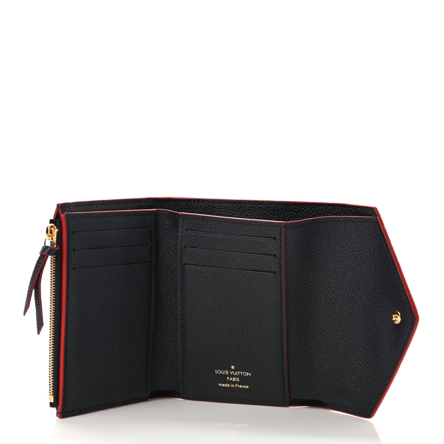 Empreinte Victorine Wallet Marine Rouge