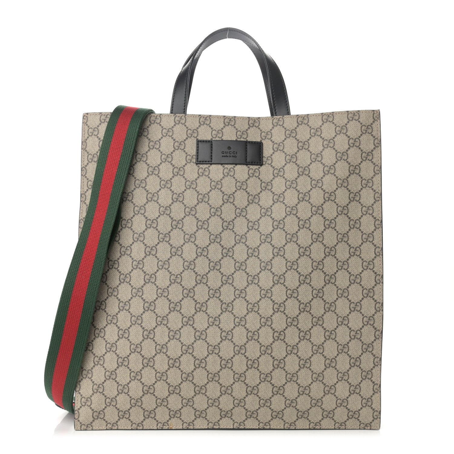 Gucci Soft GG Supreme Monogram Web Vertical Tote Black 1 of 11