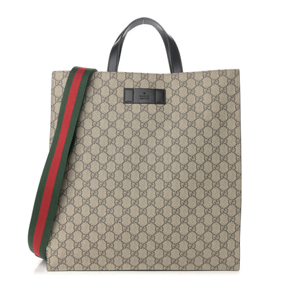 Gucci Soft GG Supreme Monogram Web Vertical Tote Black 1 of 11