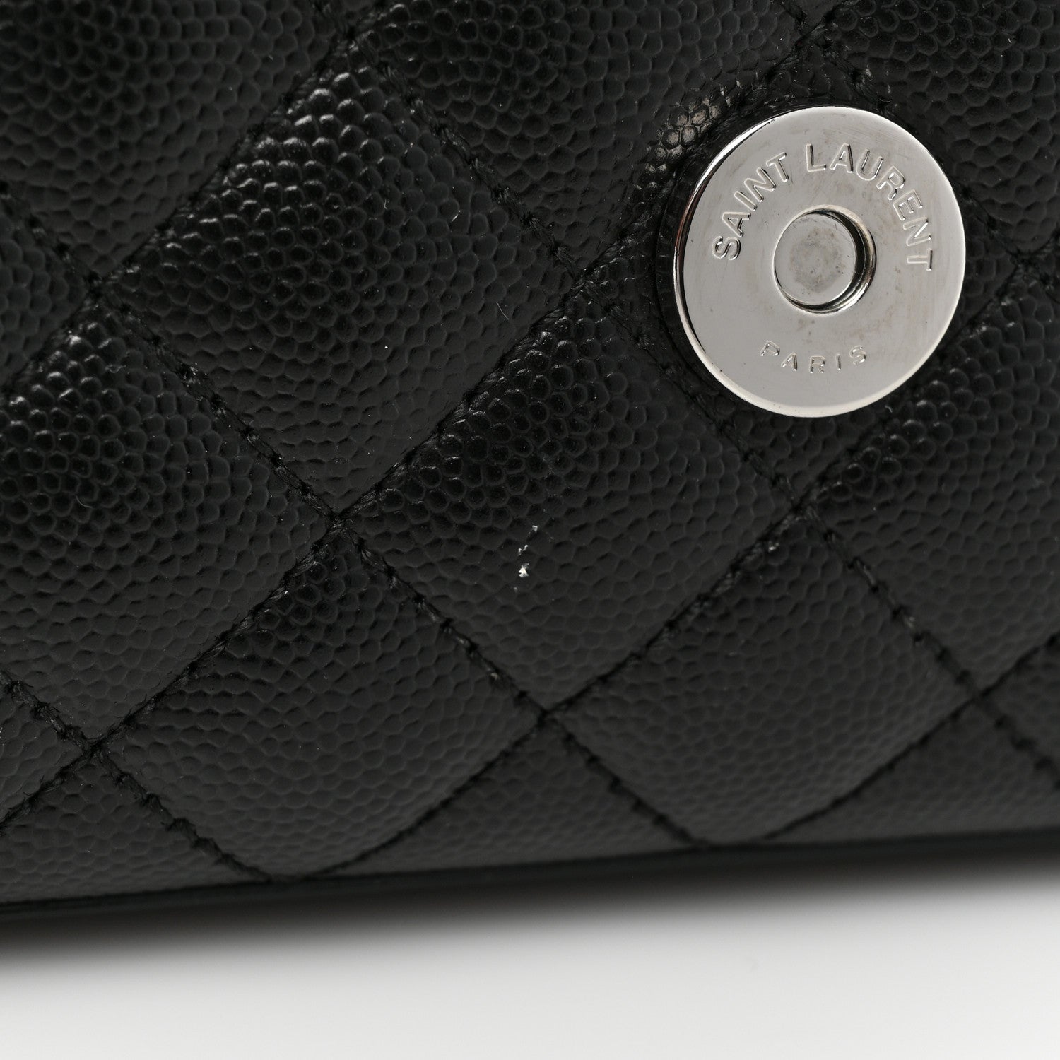 Saint Laurent Grain De Poudre Textured Mixed Matelasse Triquilt Small Monogram Satchel Black 10 of 13