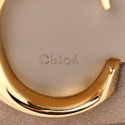 Chloe Calfskin Suede C Clutch With Chain Motty Grey 10 of 10