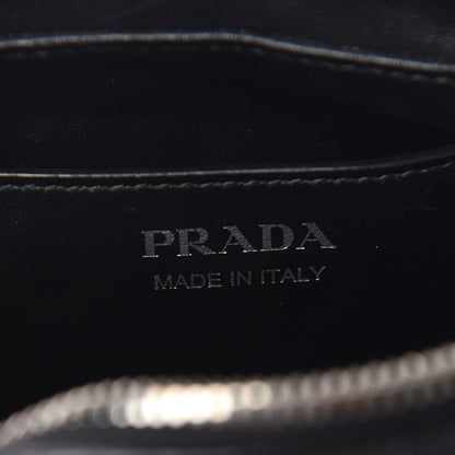 Prada Soft Calfskin Diagramme Crossbody Bag Black 6 of 9