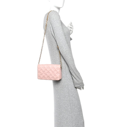 Louis Vuitton Lambskin Embossed Monogram Pochette Coussin Rose 2 of 10
