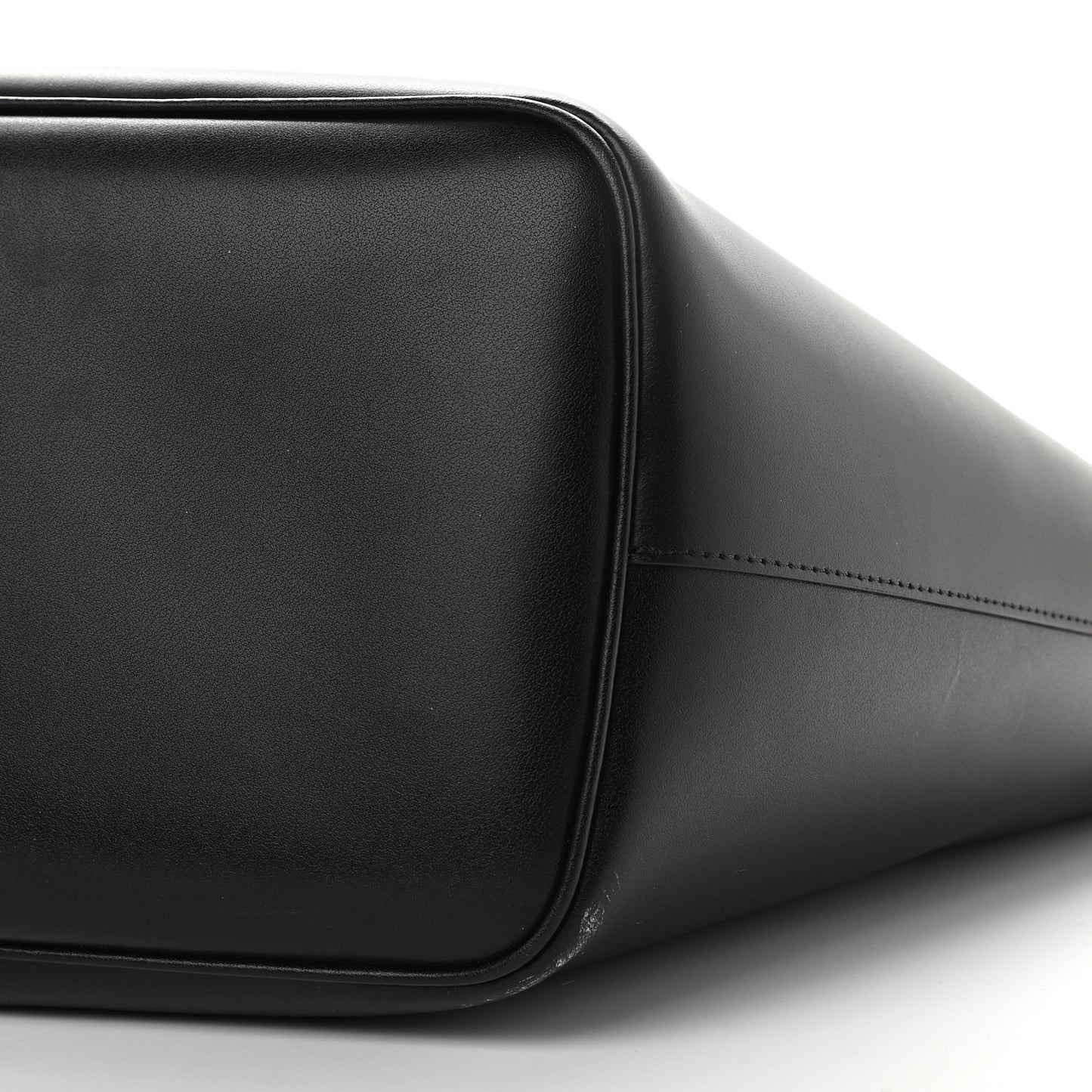 Smooth Calfskin Wing Logo Shopper Tote Black White