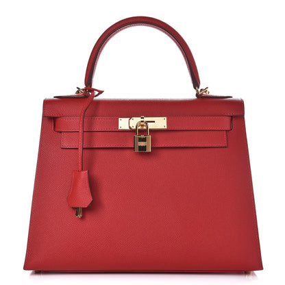 Hermes Epsom Kelly Sellier 28 Rouge Casaque 1 of 36