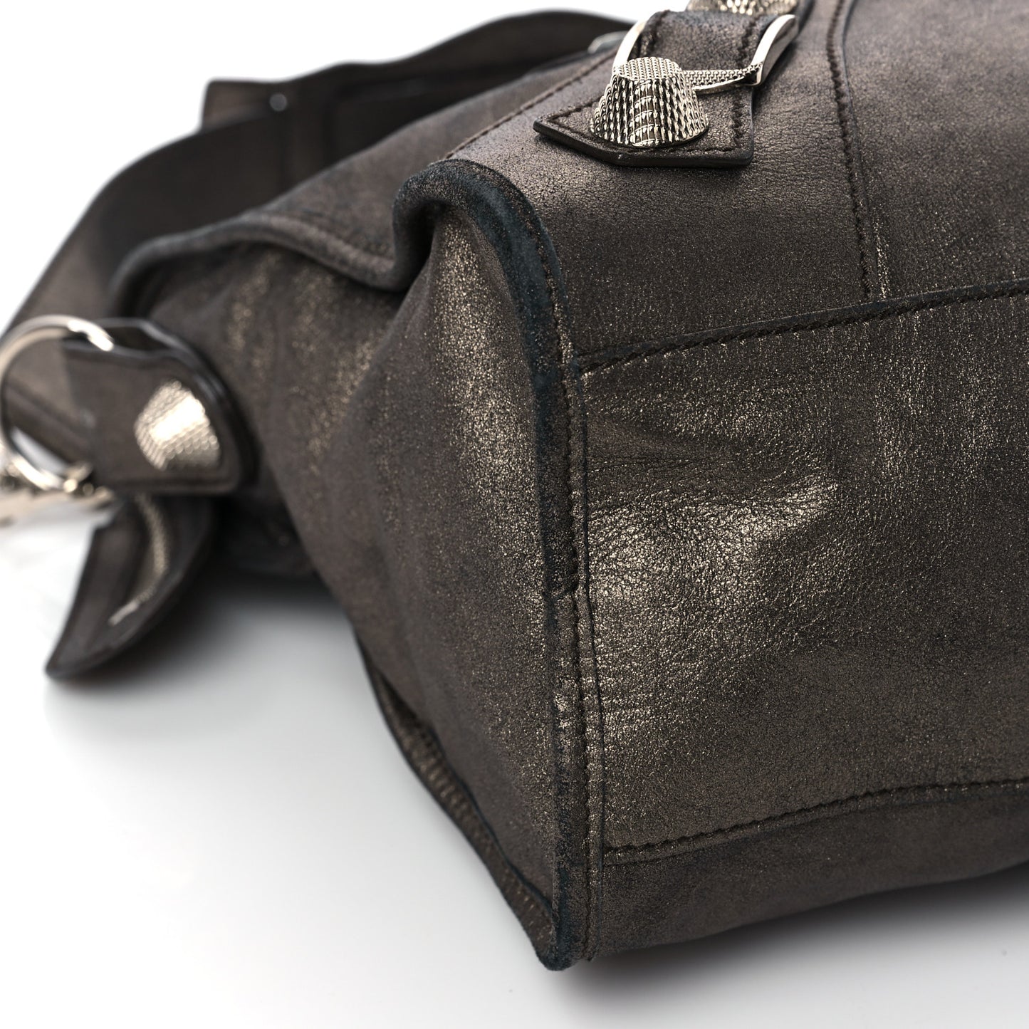 Craquele Calfskin Giant 21 Silver Hardware City Bronze